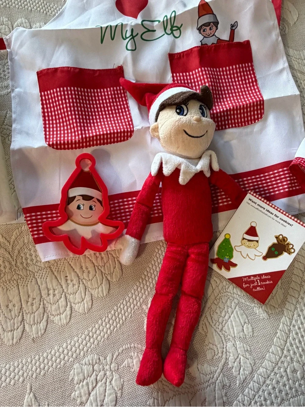NWT Elf on the Shelf Kids Elf in GUC Holiday Apron Set *MISSING ELF APRON
